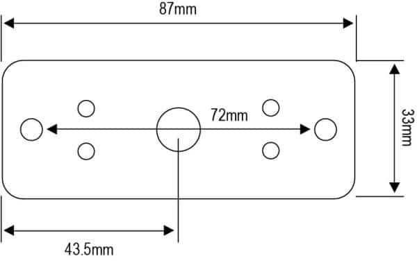 247 Lighting LED Side Marker Red / Clear Rubber "T" - Image 3